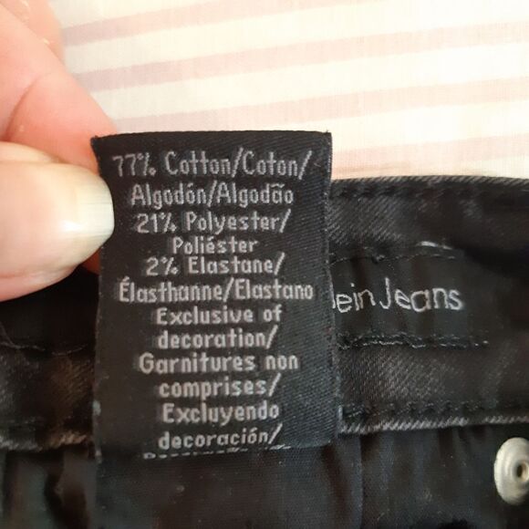 Calvin Klein Straight Leg Black Wash Jeans - Picture 7 of 9